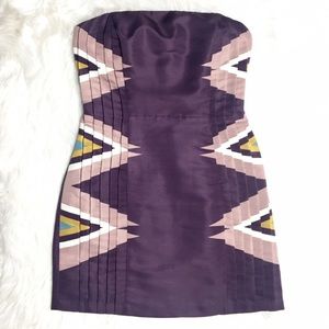 Urban Outfitters Ecote Strapless Aztec Mini Dress